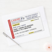 ビール処方(名前を追加) 長方形シール (封筒)