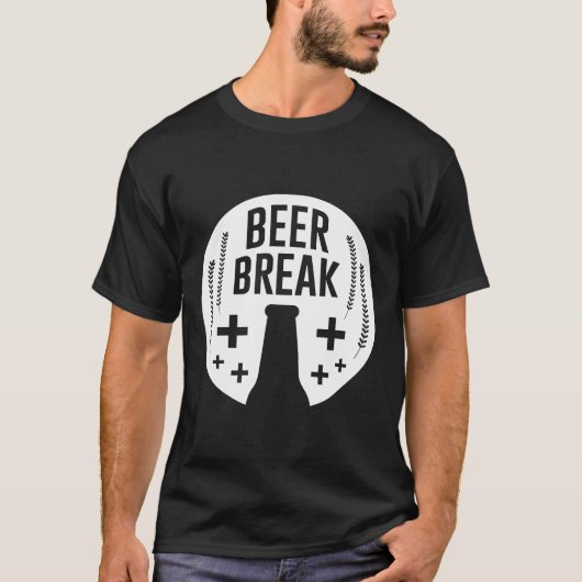 ビール割り先住民飲ビールはメンズワインBで作る Tシャツ (正面)