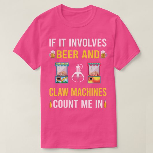 ビール及びクローマクレーン Tシャツ (デザイン正面)