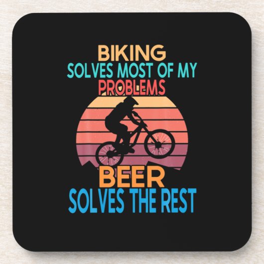 ビール及びサイクリング誕生日 コースター (正面)