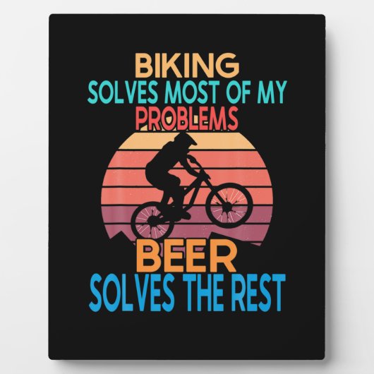 ビール及びサイクリング誕生日 フォトプラーク (正面)