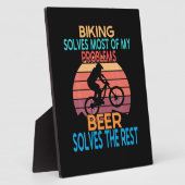 ビール及びサイクリング誕生日 フォトプラーク (側面)