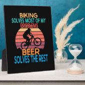 ビール及びサイクリング誕生日 フォトプラーク (側面)