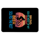 ビール及びサイクリング誕生日 マグネット (横)