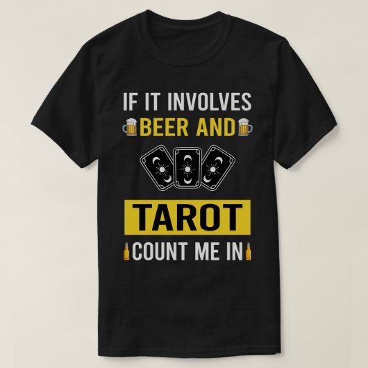 ビール及びタロット Tシャツ (デザイン正面)