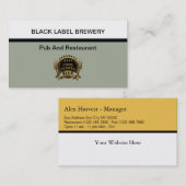 ビール及びレストランテーマ 名刺 (正面/裏面)