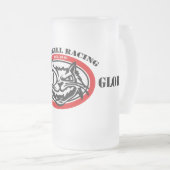 ビール及び栄光によって曇らされるマグ フロストグラスビールジョッキ (正面右)