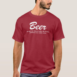 ビール及び白ワインの飲む引用文 Tシャツ