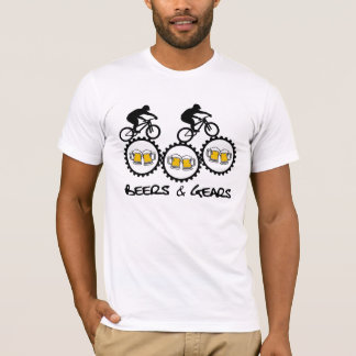 ビール及び米国でなされるギアのTシャツ Tシャツ