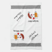 ビール及びBratwurst - Ich Liebe Dich! (I愛) キッチンタオル (縦)