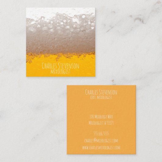 ビール名刺 スクエア名刺 (正面/裏面)