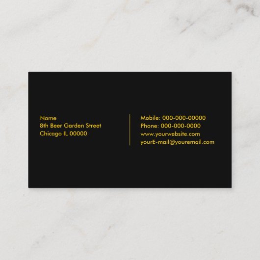 ビール名刺 名刺 (裏面)