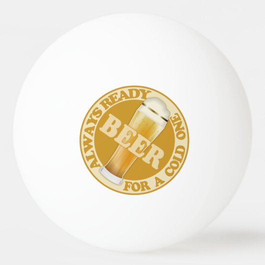 ビール名前をカスタムするのピンポン球 卓球ボール (正面)