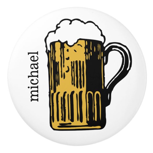 ビール名前をカスタムするの陶磁器のノブのガラス セラミックノブ (正面)