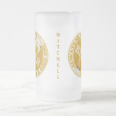 ビール名前をカスタムするマグ フロストグラスビールジョッキ (中央)