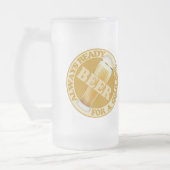 ビール名前をカスタムするマグ フロストグラスビールジョッキ (左)