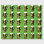 ビール名前をカスタムする及び色の包装紙のガラス ラッピングペーパー (フラット)