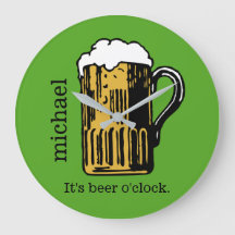 ビール名前をカスタムする及び色の柱時計のガラス