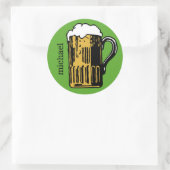 ビール名前をカスタムする&カラーシールのグラス ラウンドシール (バッグ)