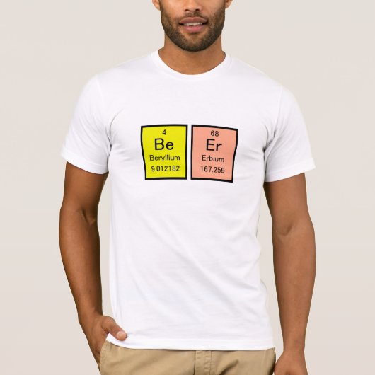 ビール周期表 Tシャツ (正面)