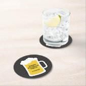 ビール味見のバチュラーパーティの好意 ラウンドペーパーコースター (インサイチュ)