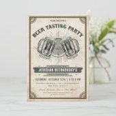ビール味見の招待状|のヴィンテージのレトロ 招待状 (スタンド正面)