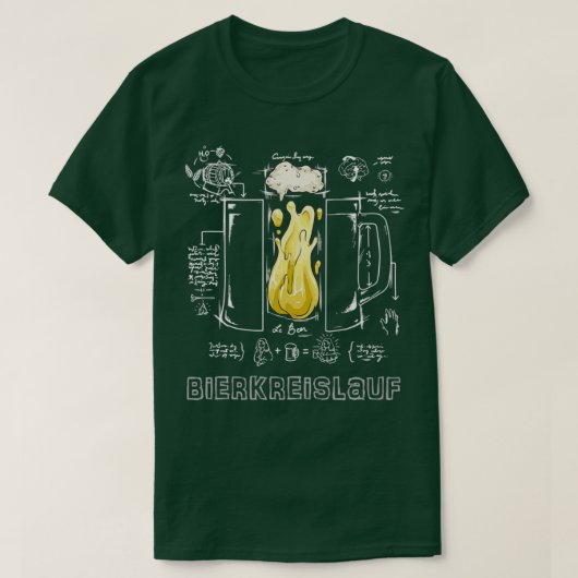 ビール回路ビール飲酒及びサーキット発見 Tシャツ (デザイン正面)