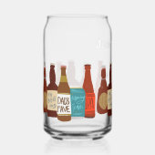 ビール図解入りの、写真付きのボトルパパ父の日 ガラス缶 (正面)