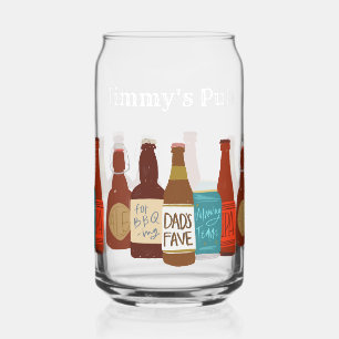 ビール図解入りの、写真付きのボトルパパ父の日 ガラス缶