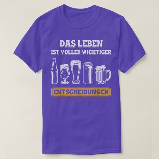 ビール型アルコール生活は重要な選択肢でいっぱいだ Tシャツ (デザイン正面)