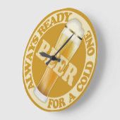 ビール壁時計 ラージ壁時計 (傾斜)