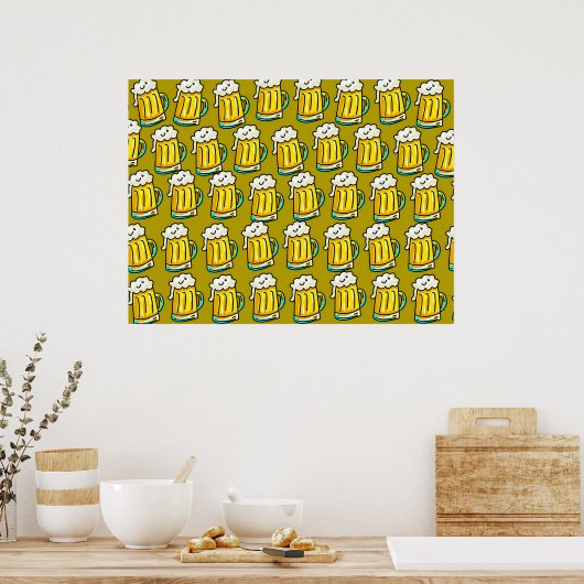 ビール壁紙 ポスター (キッチン)