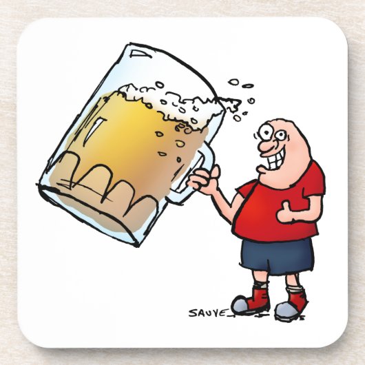 ビール大好きおじさん コースター (正面)
