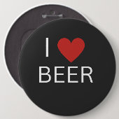 ビール大好きブラック・ビール飲みバッジ 缶バッジ (正面&裏面)