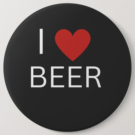 ビール大好きブラック・ビール飲みバッジ 缶バッジ (正面)