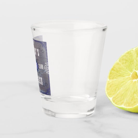 ビール大広間の素朴な木製の古い西部の野生の西の名前 ショットグラス (右)