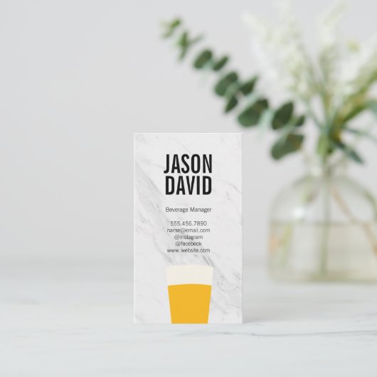 ビール大理石のバリエーションのポイント 名刺 (スタンド正面)