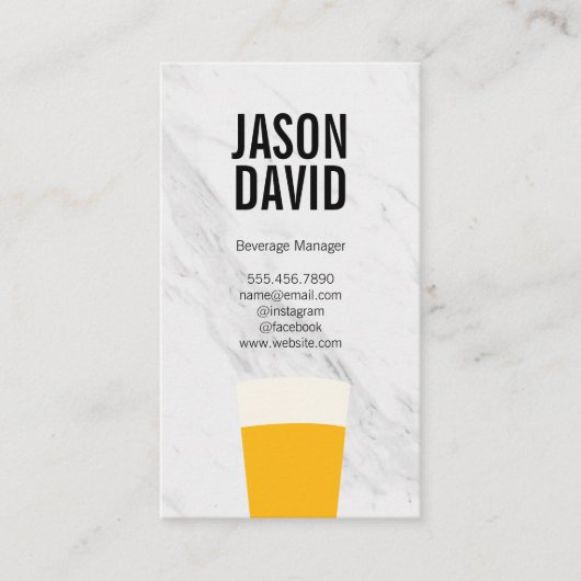 ビール大理石のバリエーションのポイント 名刺 (正面)