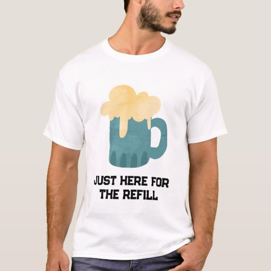 ビール好おもしろいきのワイシャツを飲む Tシャツ (正面)