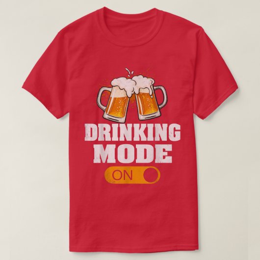 ビール好おもしろいきヴィンテージ飲みモード Tシャツ (デザイン正面)