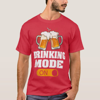 ビール好おもしろいきヴィンテージ飲みモード Tシャツ