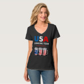 ビール好きおもしろいのアメリカ飲みチーム Tシャツ (正面フル)