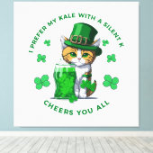 ビール好きでケール静かのおもしろい方が好い キャンバスプリント (インサイチュ (ウッドフロア))