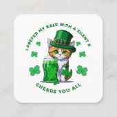 ビール好きでケール静かのおもしろい方が好い スクエア名刺 (裏面)