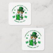 ビール好きでケール静かのおもしろい方が好い スクエア名刺 (正面/裏面)