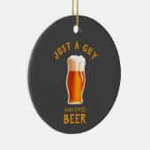 ビール好きなただの男 セラミックオーナメント (右)