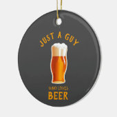 ビール好きなただの男 セラミックオーナメント (左)
