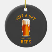 ビール好きなただの男 セラミックオーナメント (裏面)
