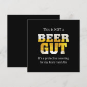 ビール好きな人への誕生日ギフト ビール腹ではない 招待状 (正面/裏面)