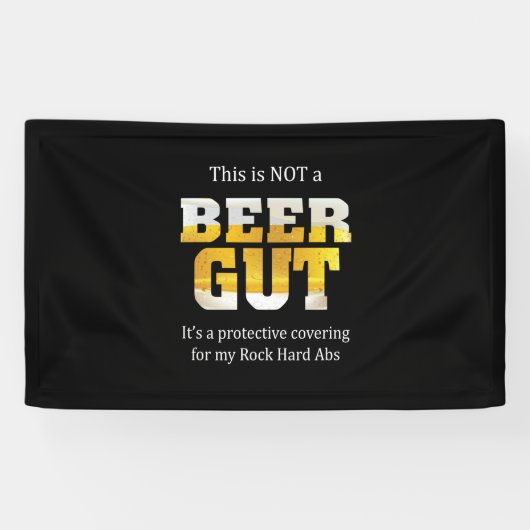 ビール好きな人への誕生日ギフト ビール腹ではない 横断幕 (横)